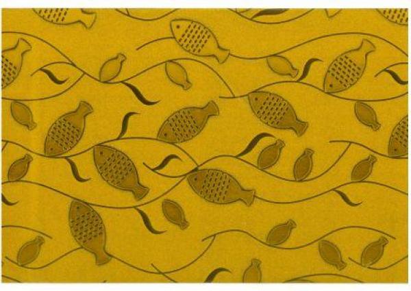Glitzerkarton 50x70cm (250g/m) ""Goldene Fische"" 5 Bögen""